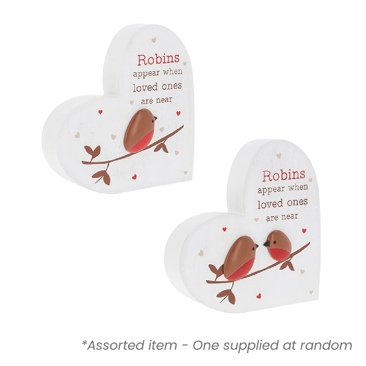 Robins Appear Standing Heart - One Supplied*
