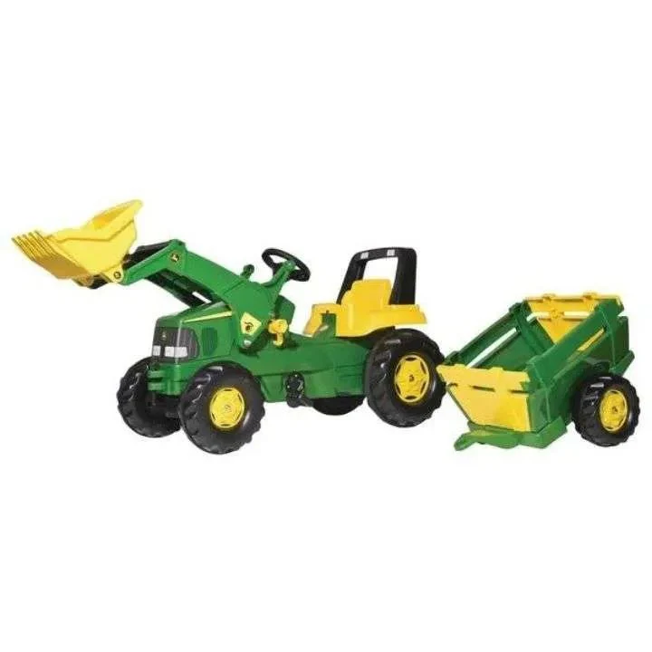 Rolly John Deere Junior Tractor with Loader & Trailer