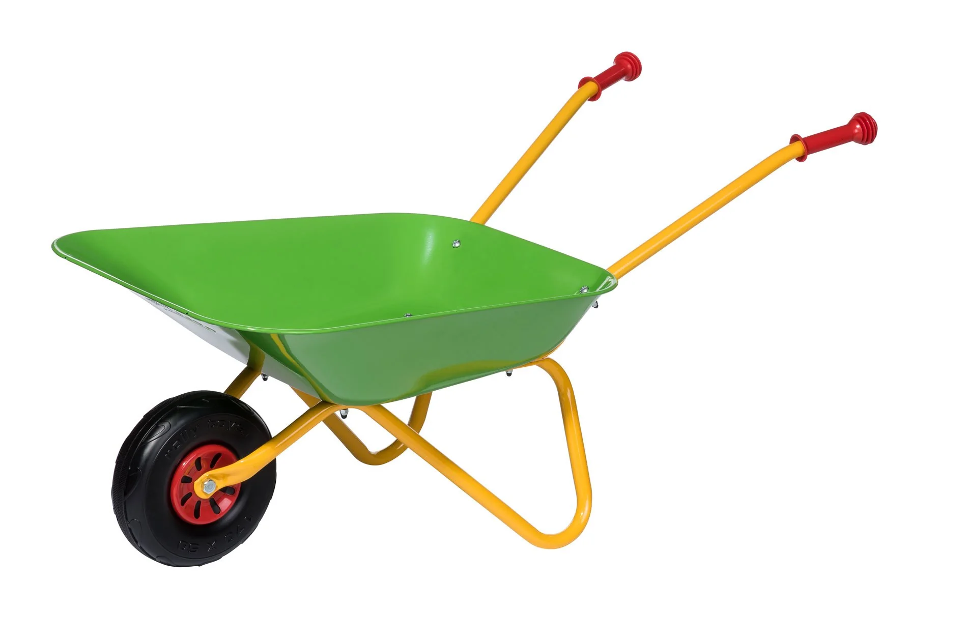 Rolly Metal Wheelbarrow Green & Yellow