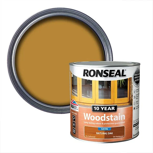 Ronseal 10 Year Woodstain - Natural Oak 750ml