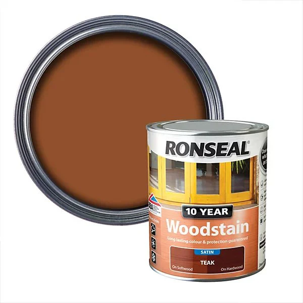 Ronseal 10 Year Woodstain - Teak 250ml