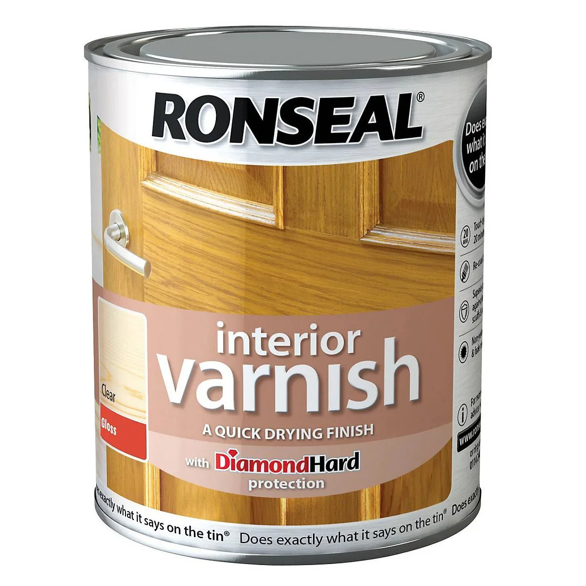 Ronseal Gloss Interior Varnish - Clear 2.5L