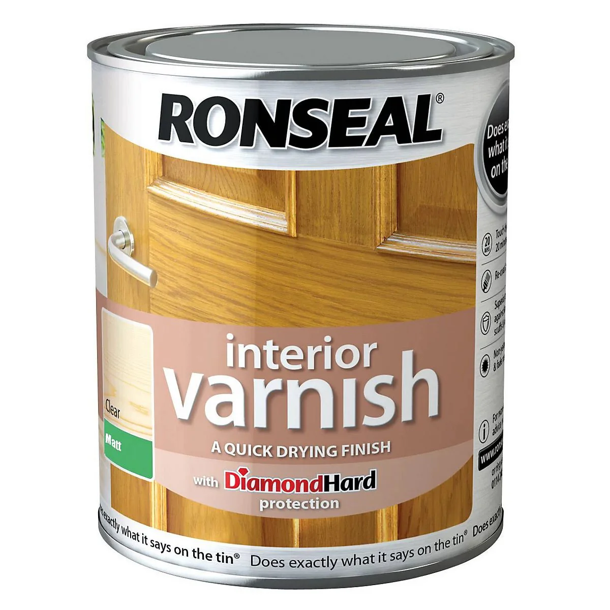 Ronseal Matt Interior Varnish - Clear 250ml