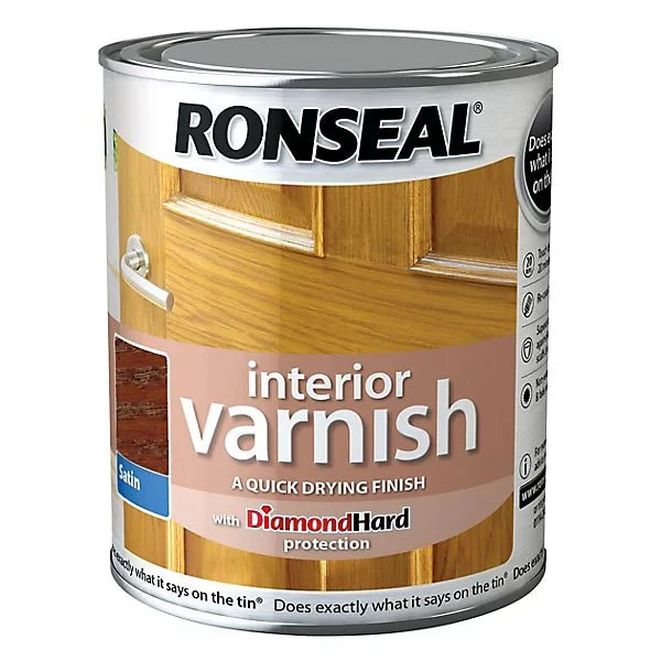 Ronseal Satin Interior Varnish - Dark Oak 250ML