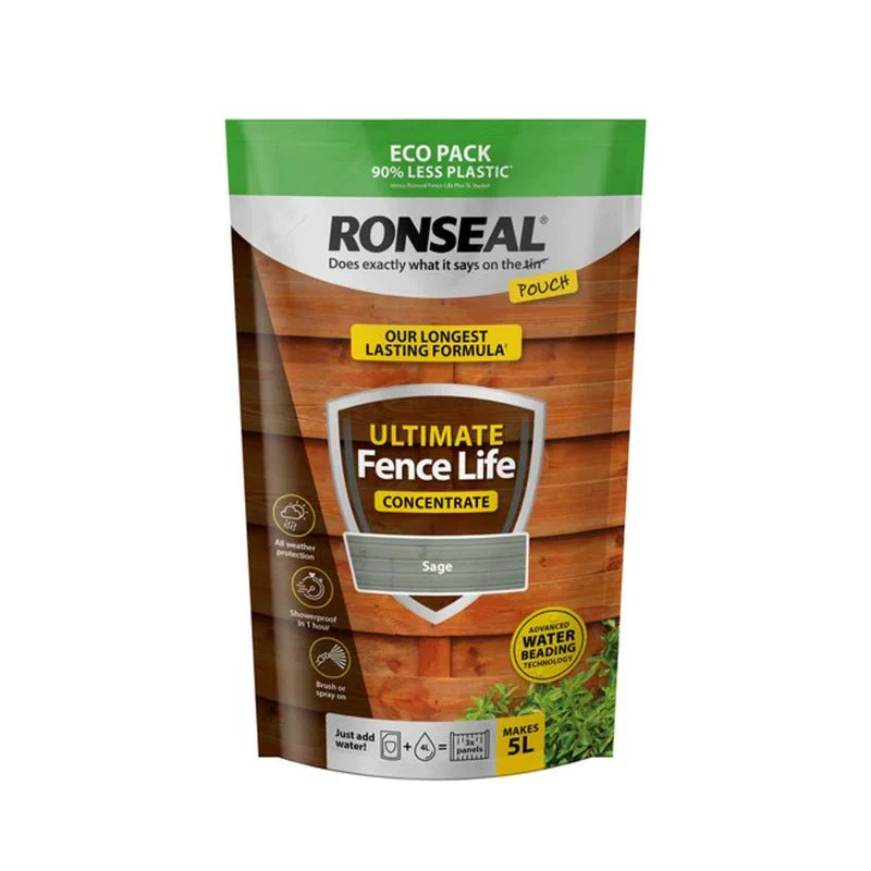 Ronseal Ultimate Fence Life Concentrate Pouch - Sage 950ml