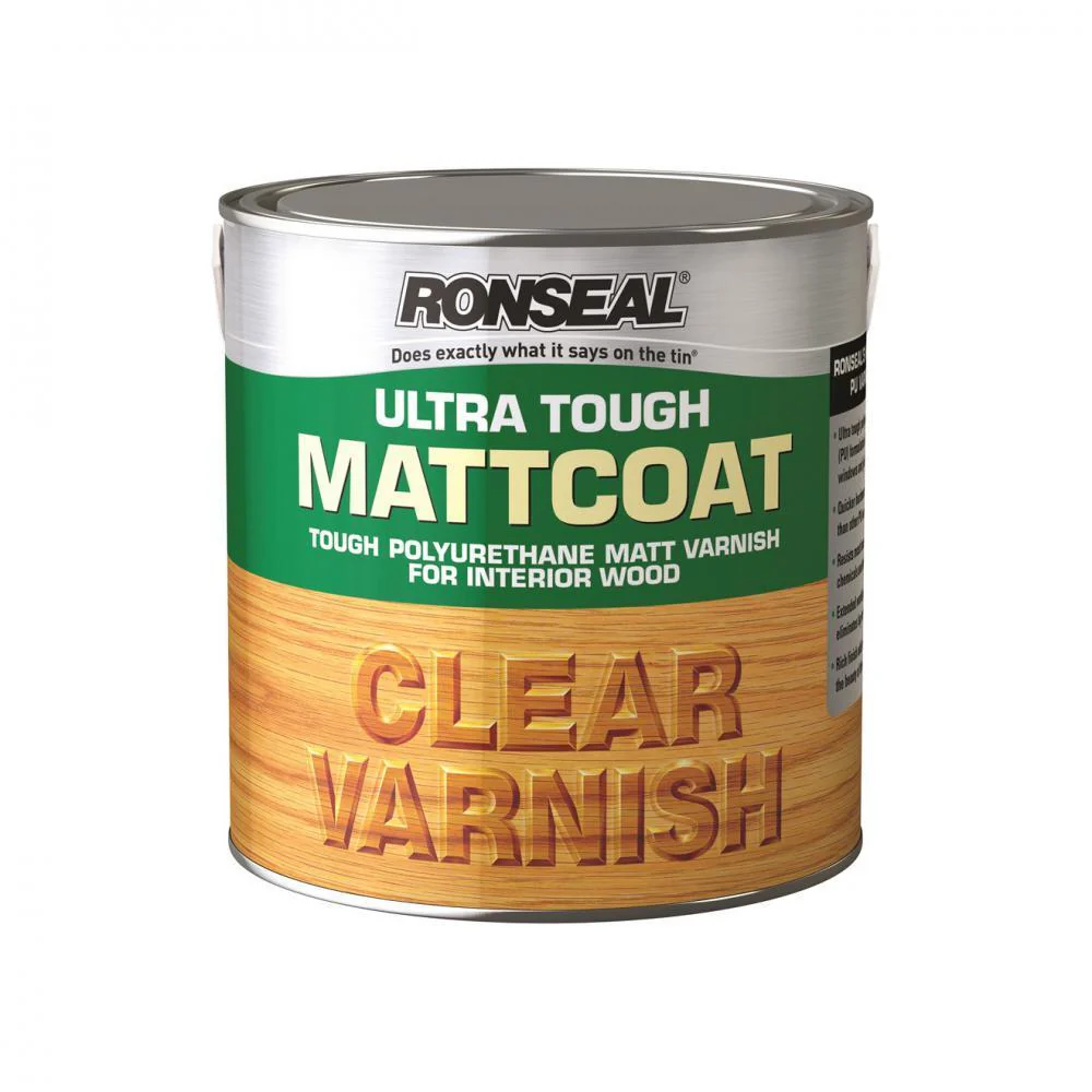 Ronseal Ultra Tough Varnish Matt - 2.5 Litre Clear - Image 2