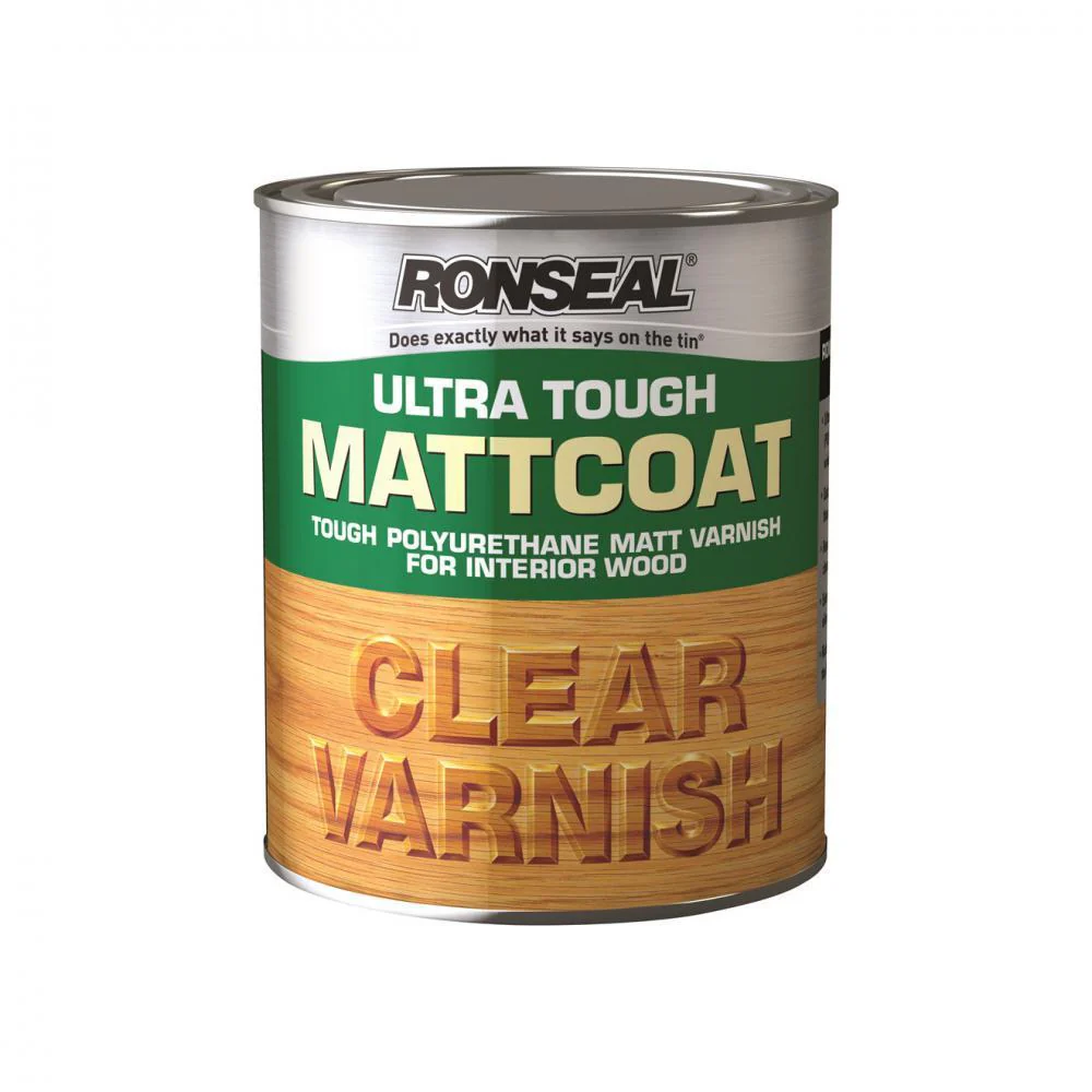 Ronseal Ultra Tough Varnish Matt - 250ml Clear