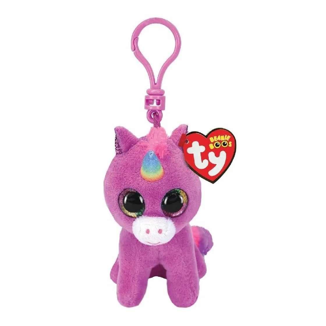 Rosette Purple Unicorn Boo Key Clip