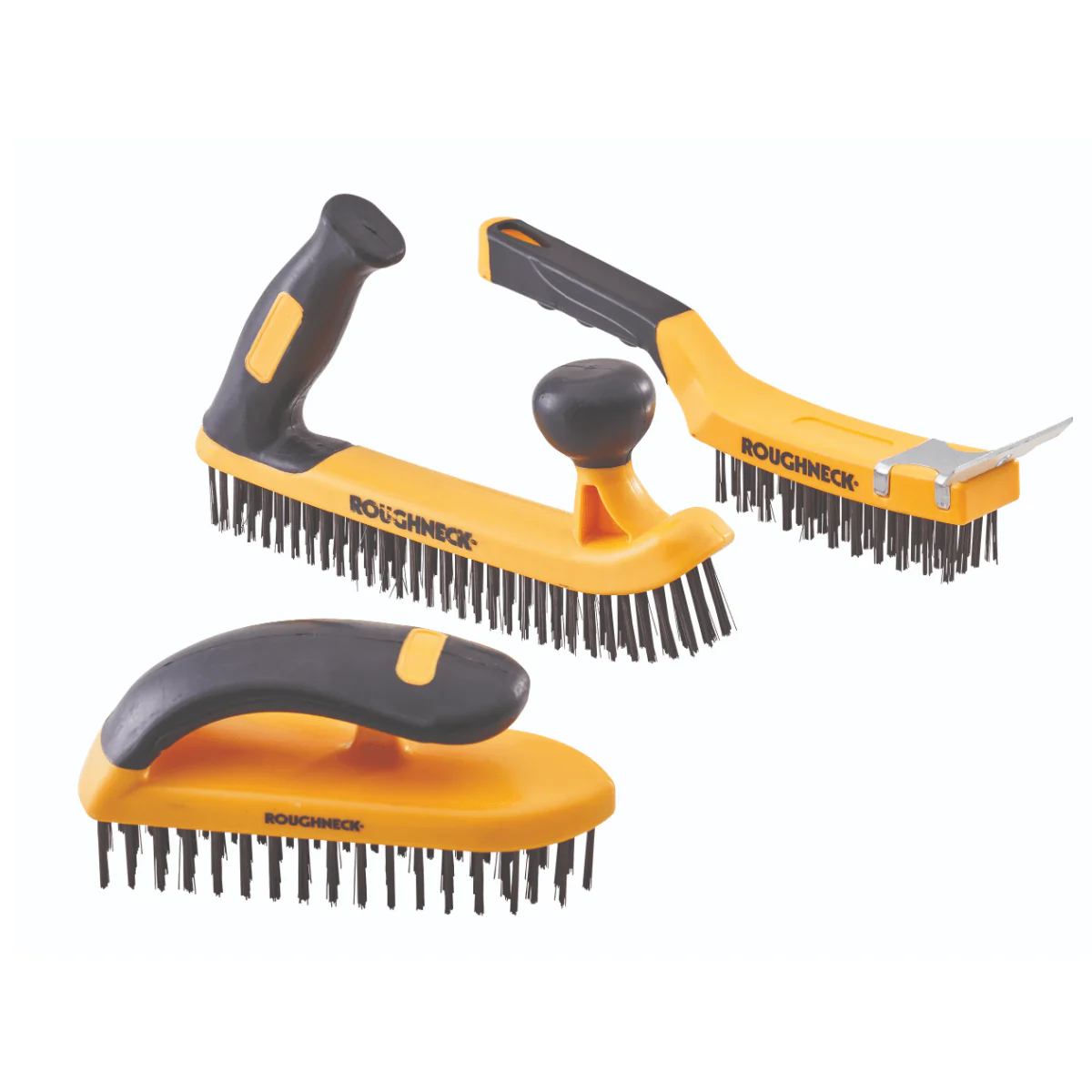 Roughneck 3 Piece Heavy Duty Wire Brush Set