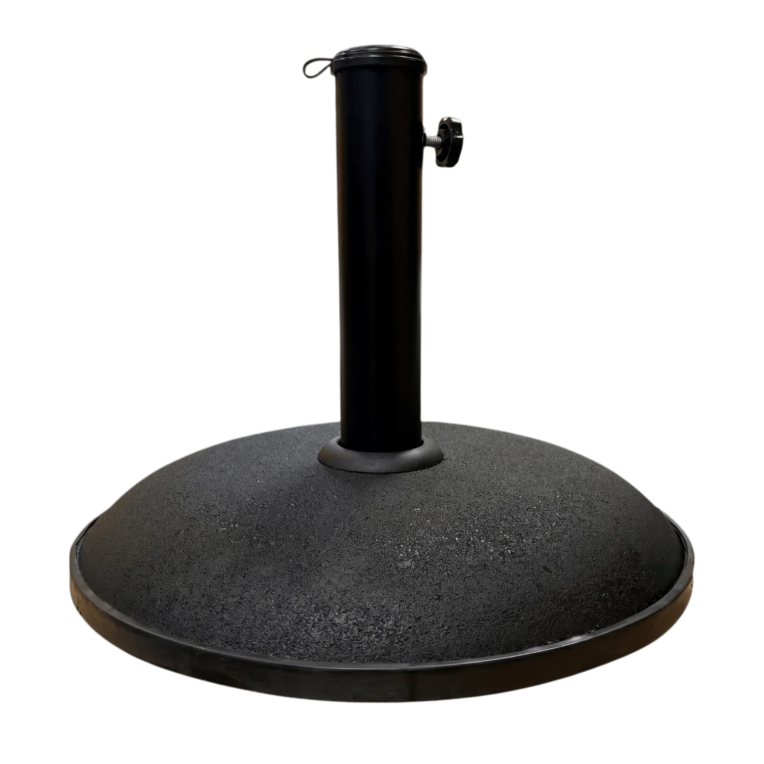 Round Concrete Parasol Base – 15kg – Black