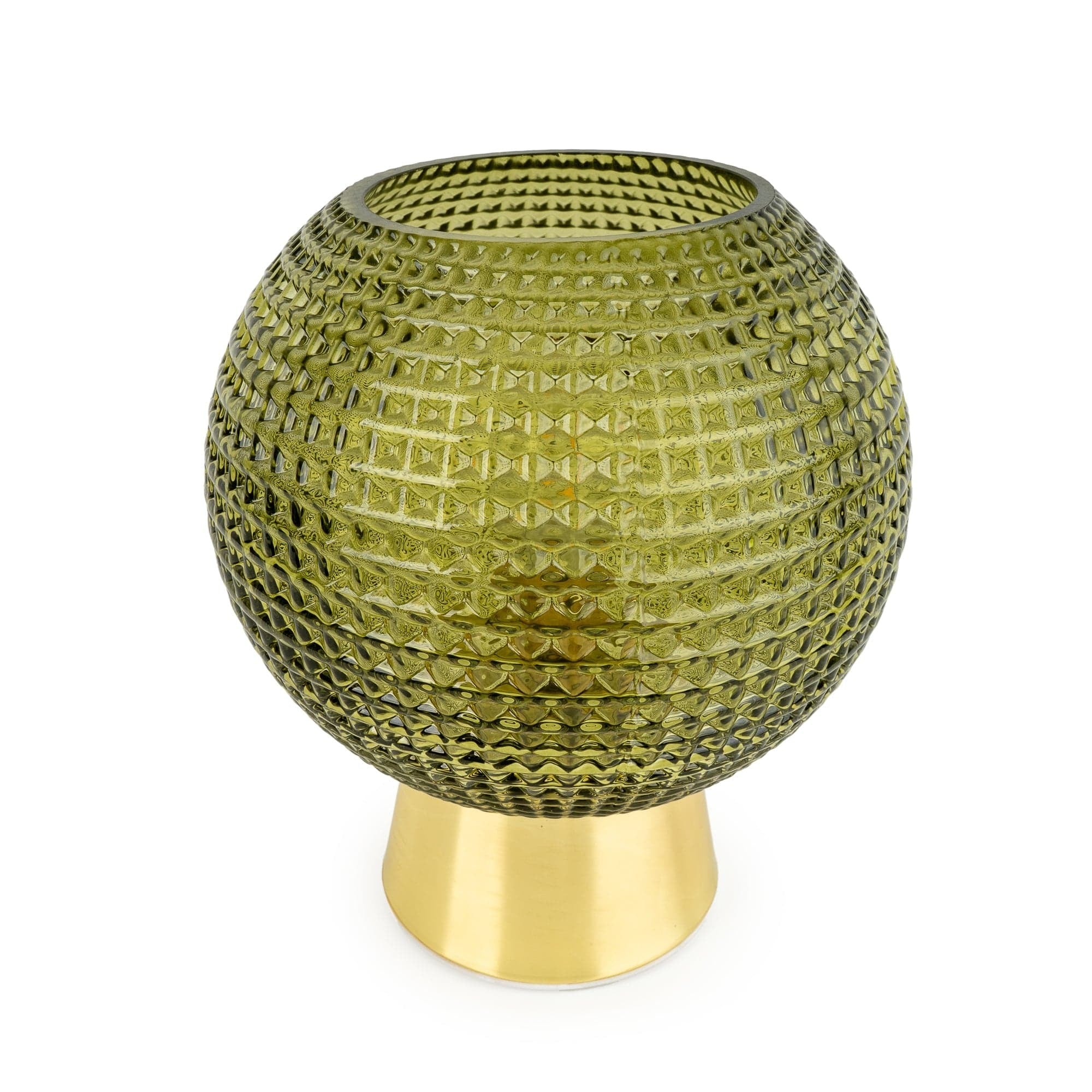 Round LED Dimpled Lamp - Green