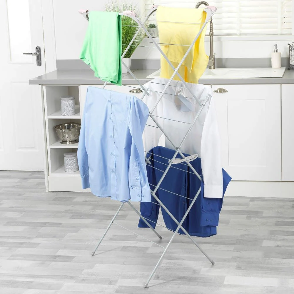 Russell Hobbs® 3 Tier Clothes Airer Pink/Grey - Image 2