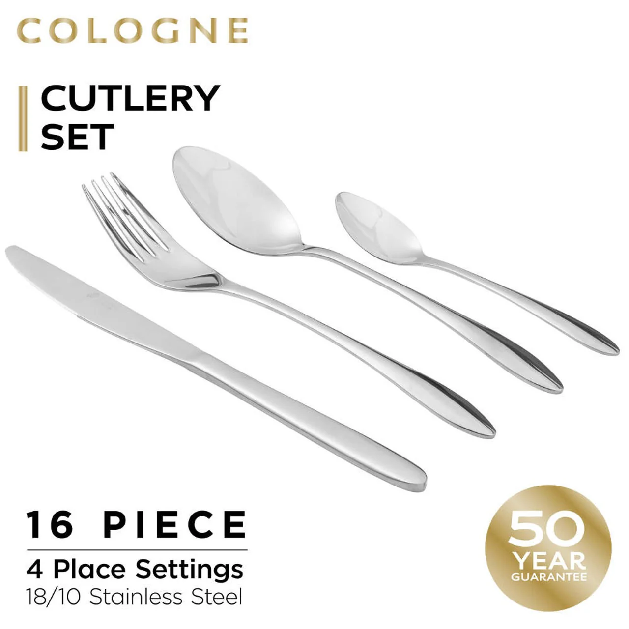 Russell Hobbs Cologne 16 Piece Stainless Steel Cutlery Set - Image 3