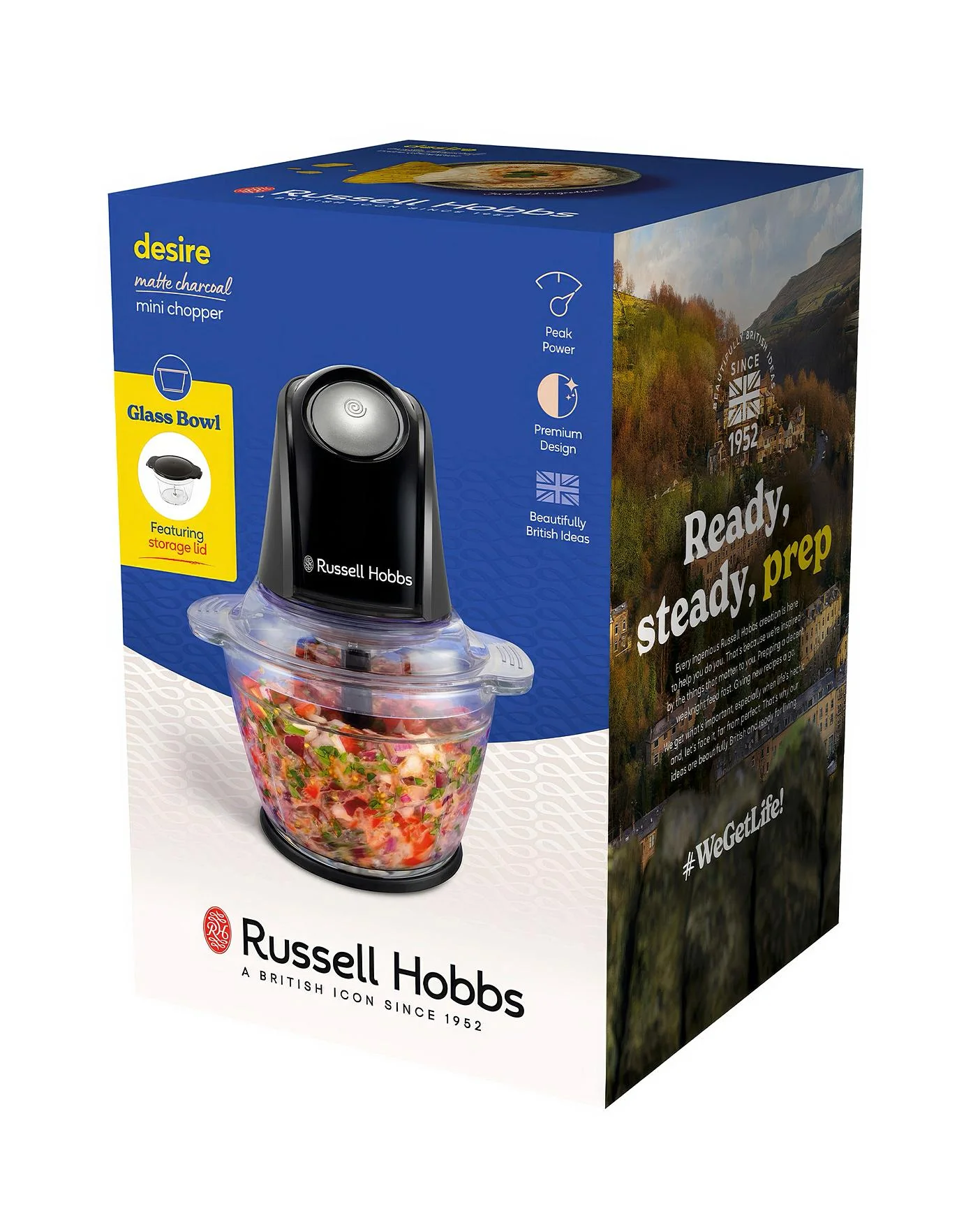 Russell Hobbs Desire Matte Charcoal Mini Chopper | 27131