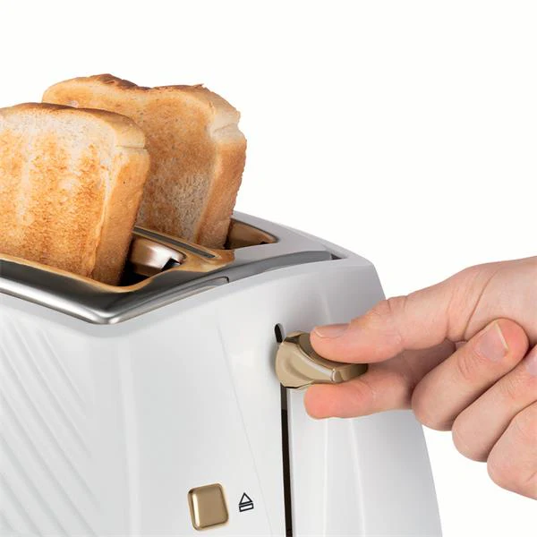 Russell Hobbs Groove 2 Slice Toaster - White | 26391