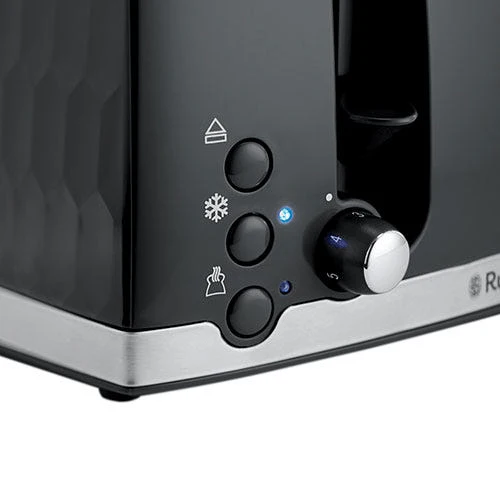 Russell Hobbs Honeycomb 4 Slice Black Toaster 26071 - Image 4