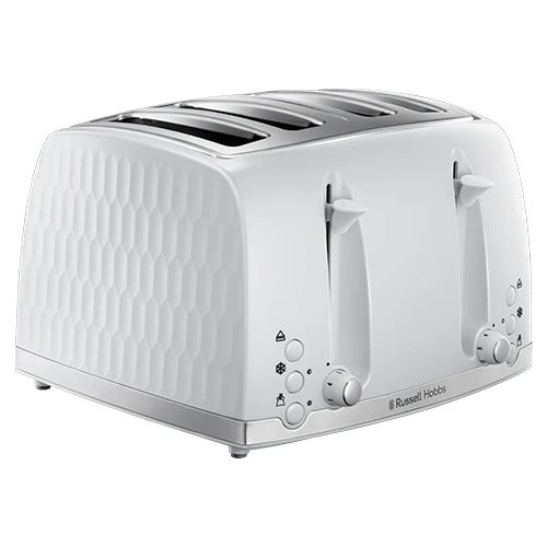 Russell Hobbs Honeycomb 4 Slice White Toaster 26070