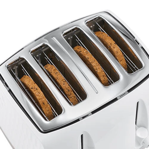 Russell Hobbs Honeycomb 4 Slice White Toaster 26070 - Image 2
