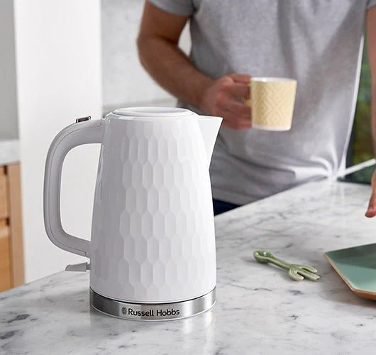 Russell Hobbs Honeycomb Kettle 1.7L White 26050 - Image 6