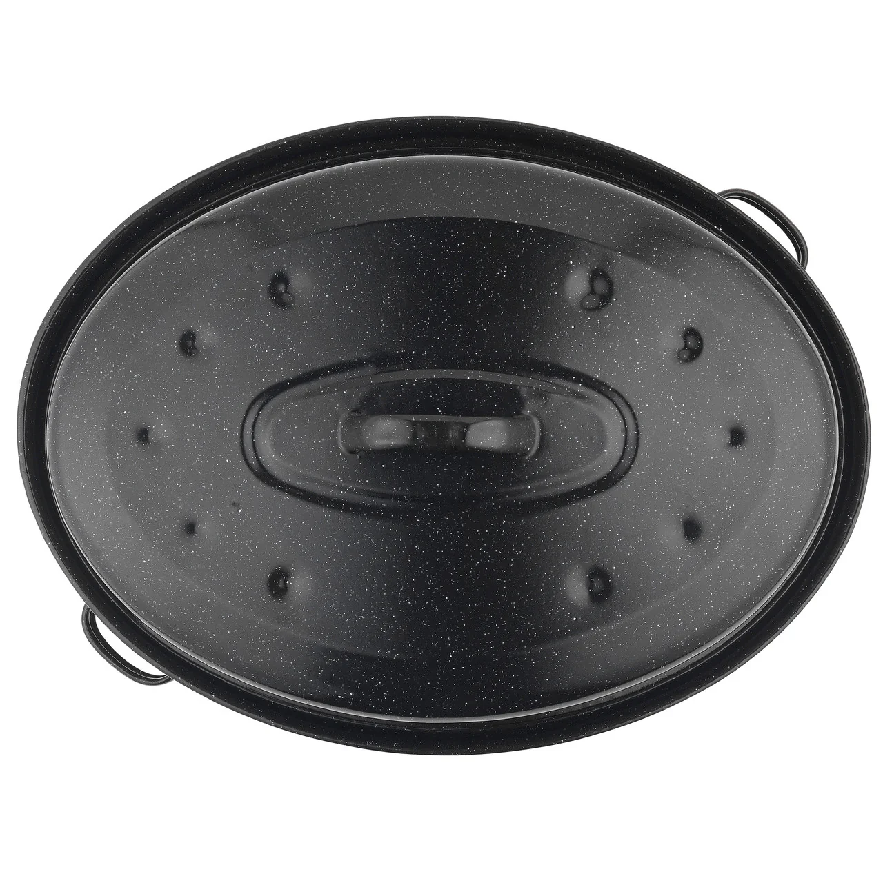 Russell Hobbs Self-Basting Vitreous Enamel Roaster and Lid 38cm - Image 2