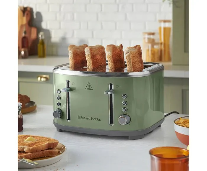 Russell Hobbs Stylevia Sage Green 4 Slice Toaster - 26294 - Image 2