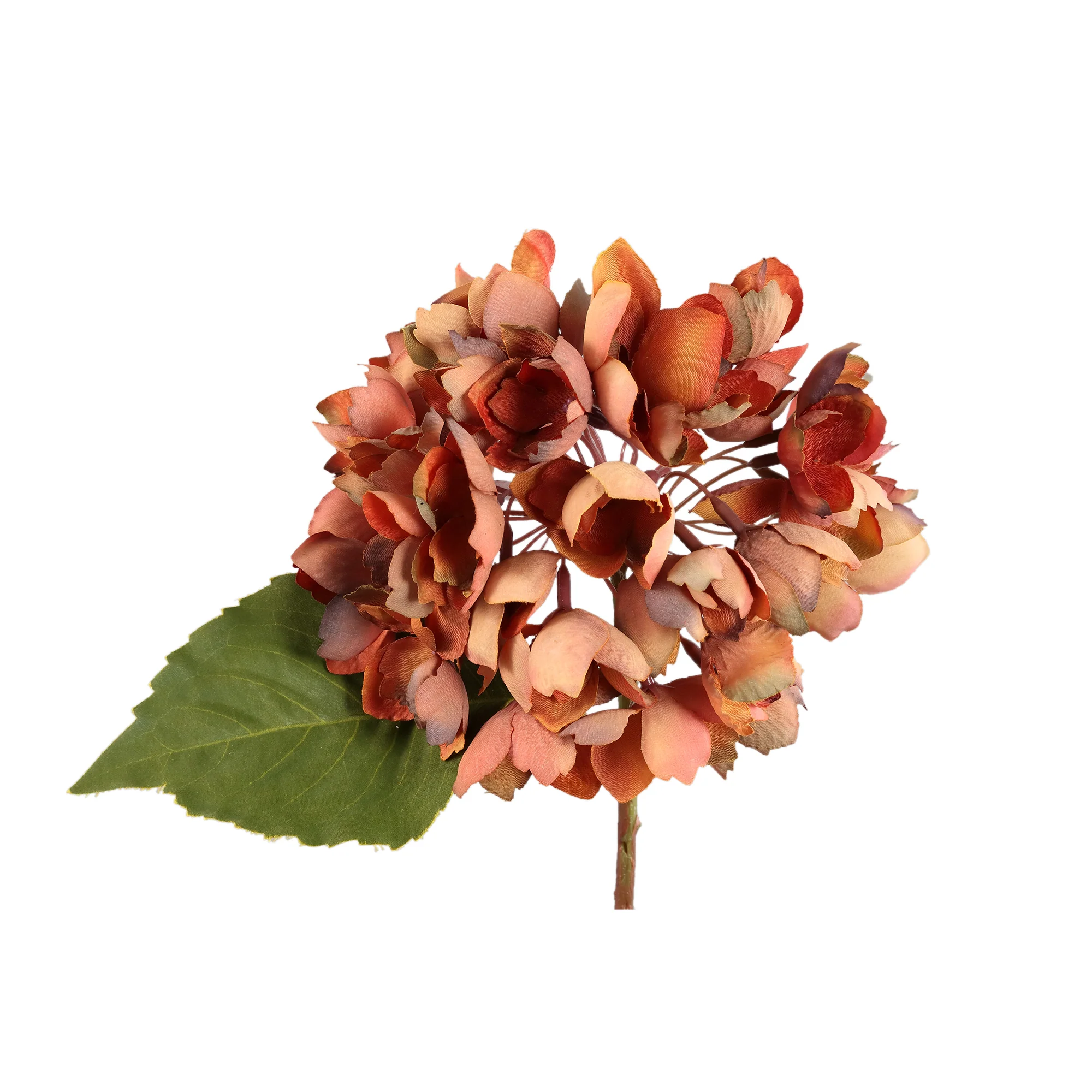 Rust Hydrangea Stem Artificial Flower - Image 2