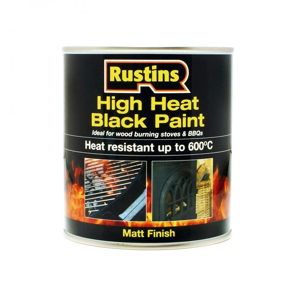 Rustins High Heat Black Paint - 250ml