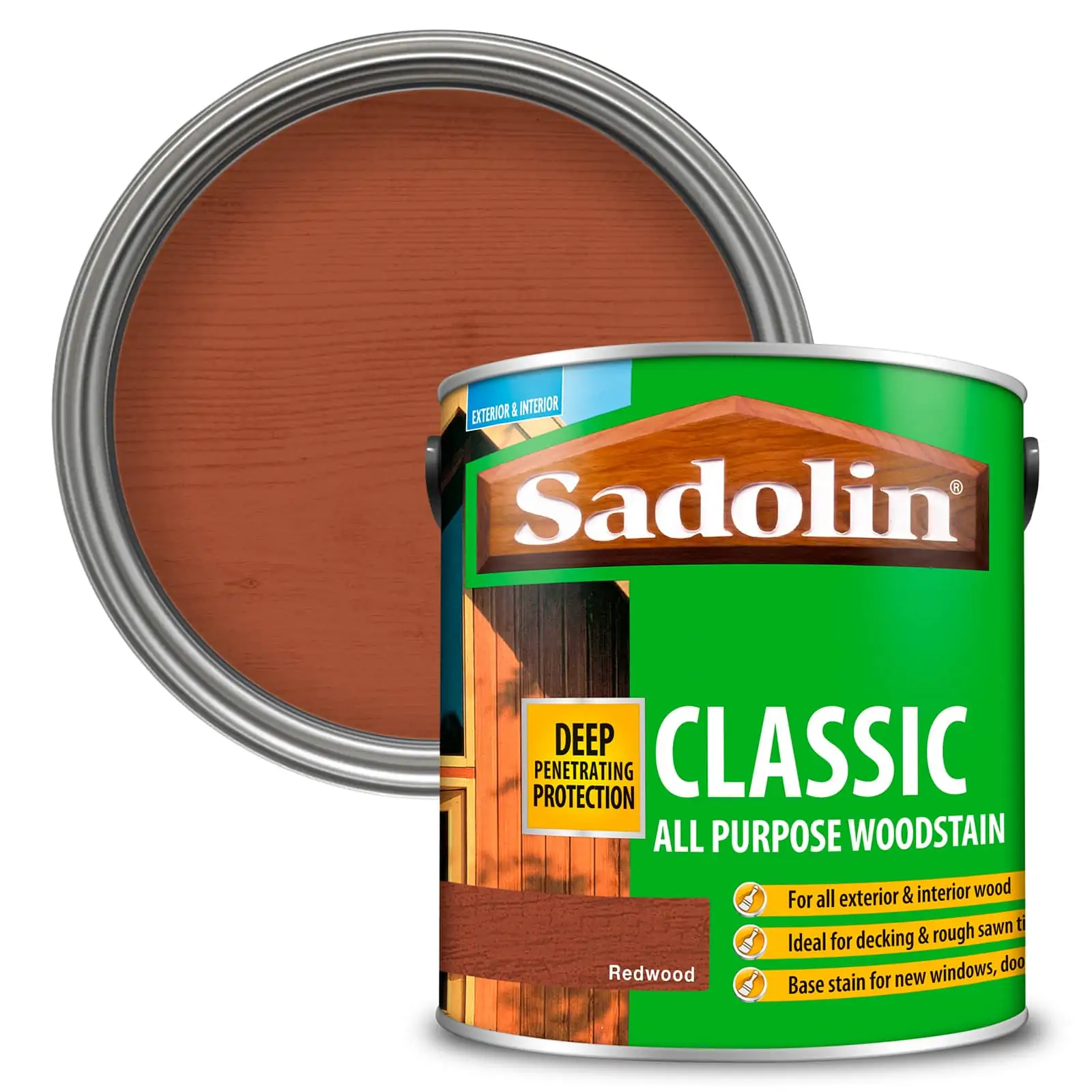 Sadolin Woodstain Classic Colours Woodstain - 2.5 Litre Redwood