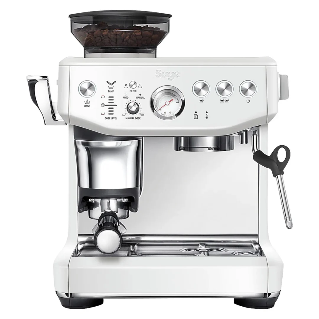 Sage The Barista Express Impress Coffee Machine - Sea Salt White