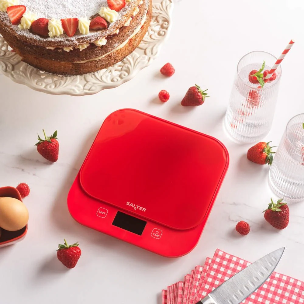 Salter Bakes Digital Kitchen Scale – Red - Image 2