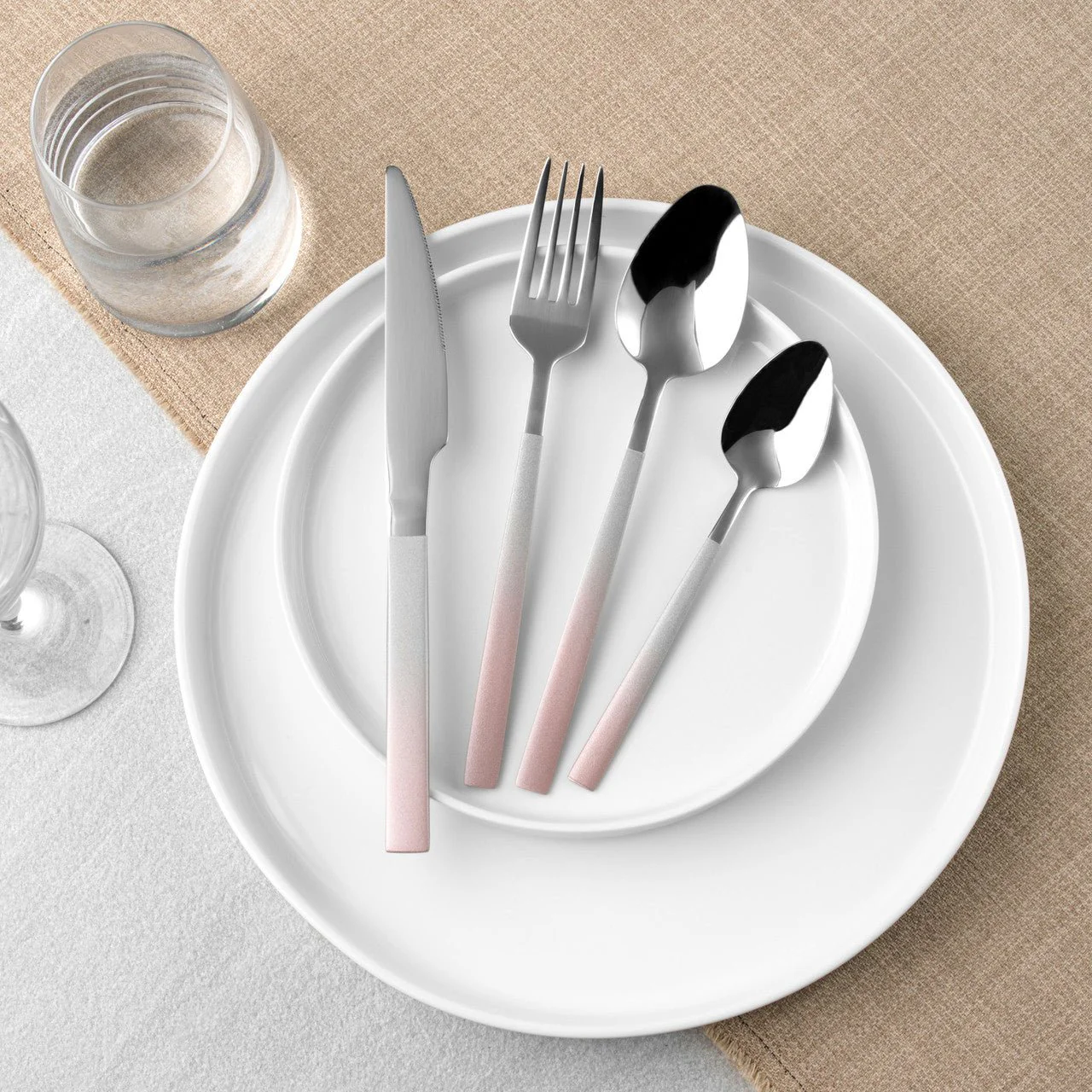 Salter Champagne Ombre 16pc Stainless Steel Cutlery Set - Image 2