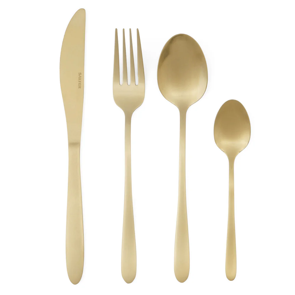 Salter Chiltern 16-Piece Golden Cutlery Set