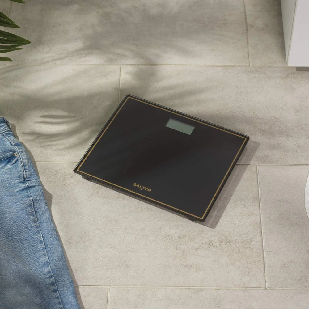 Salter Compact Bathroom Scale – Black/Gold - Image 3