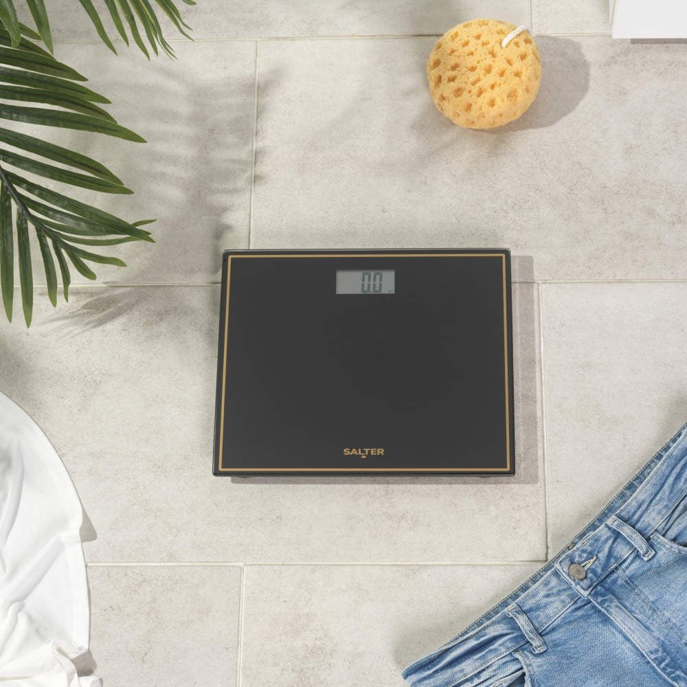 Salter Compact Bathroom Scale – Black/Gold - Image 6