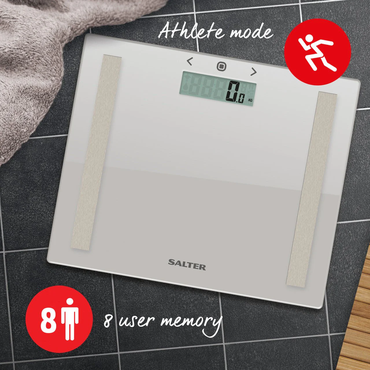Salter Compact Glass Analyser Bathroom Scales - Image 5