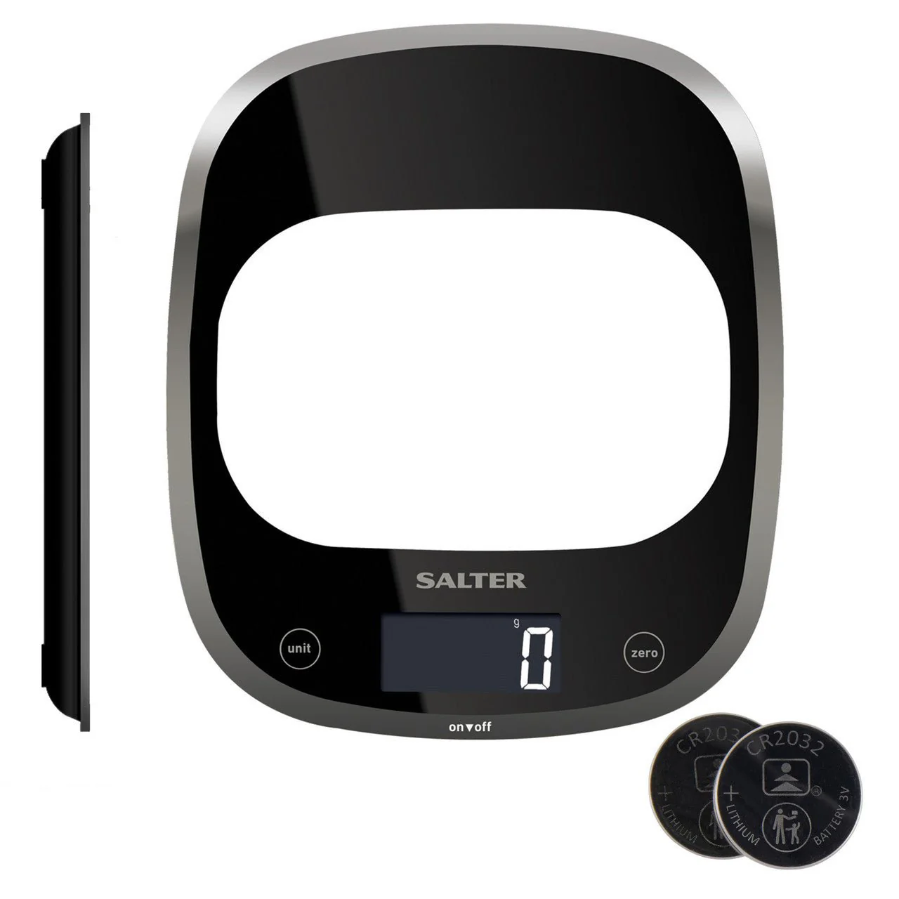 Salter Curve Glass Digital Kitchen Scale 5kg Capacity
