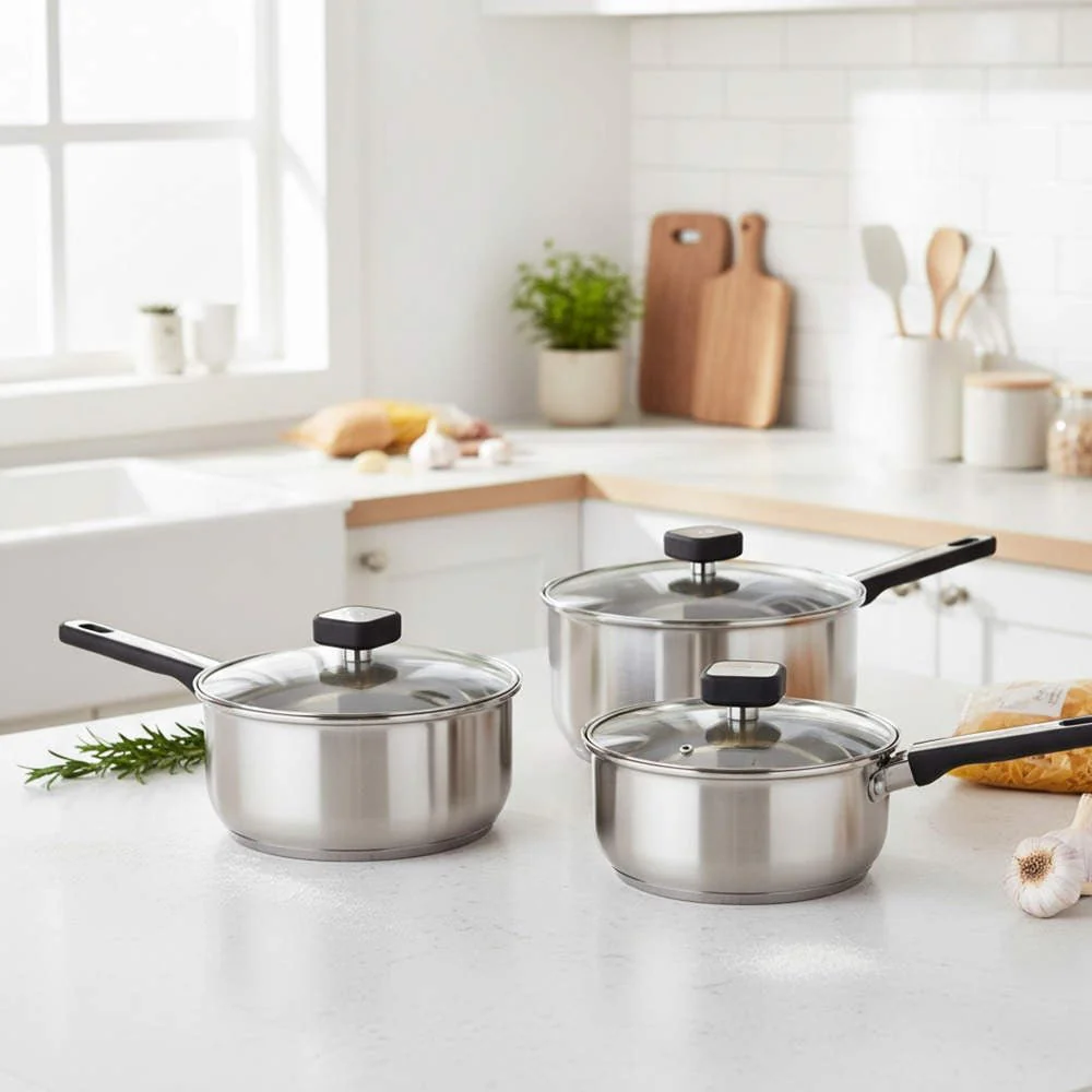 Salter Expert 3-Piece Saucepan Set - Image 2