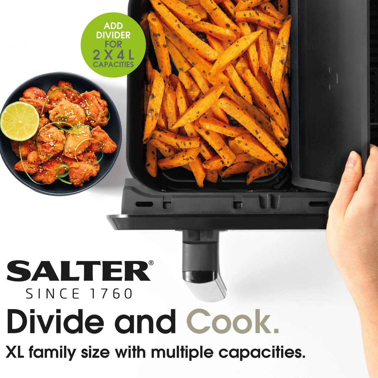 Salter Fuzion Dual Air Fryer - 8L - Image 4