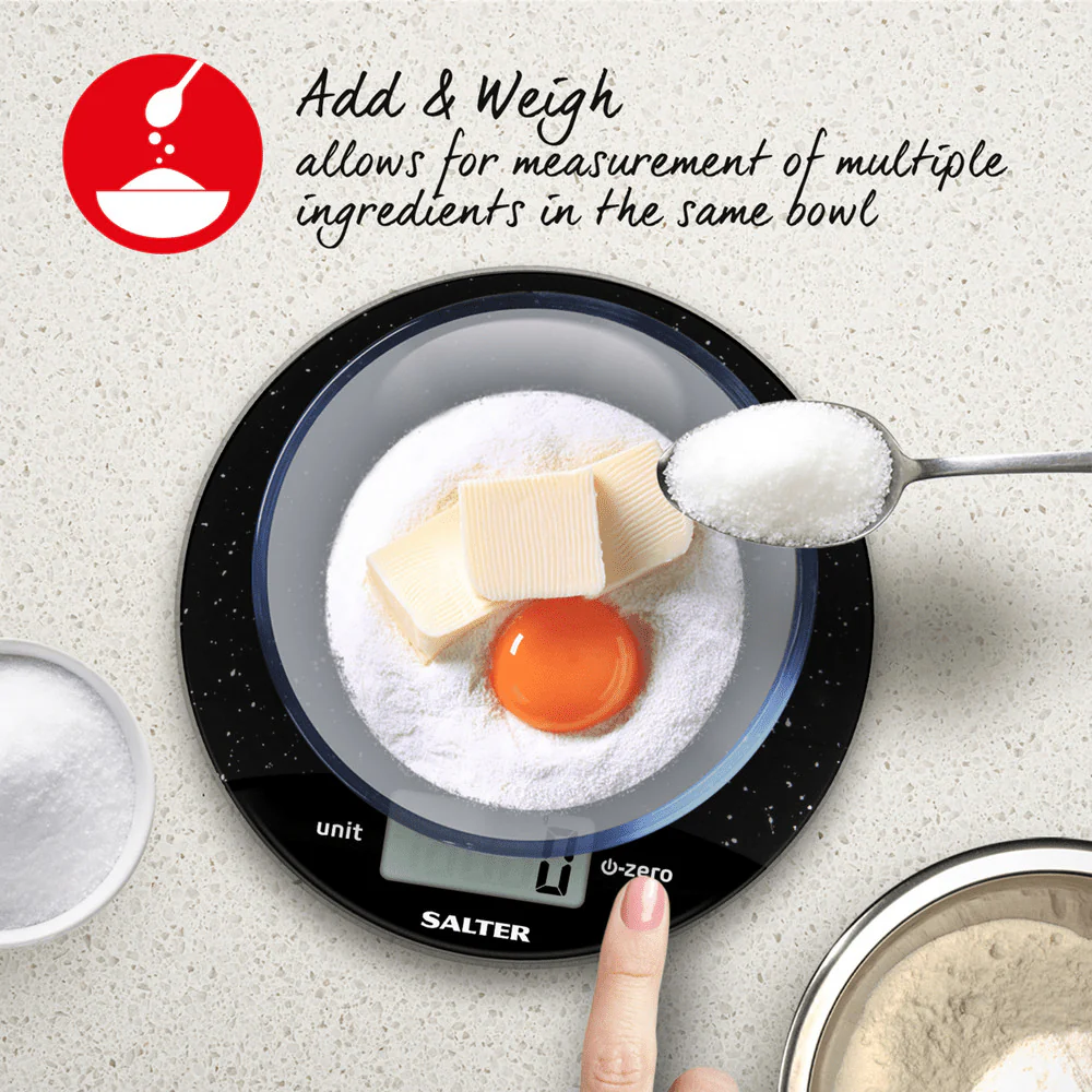 Salter Marble Digital Kitchen Scale - Black - Image 3