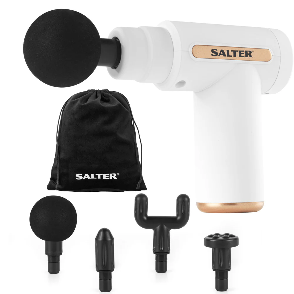 Salter Mini Electric Massage Gun - White - Image 2