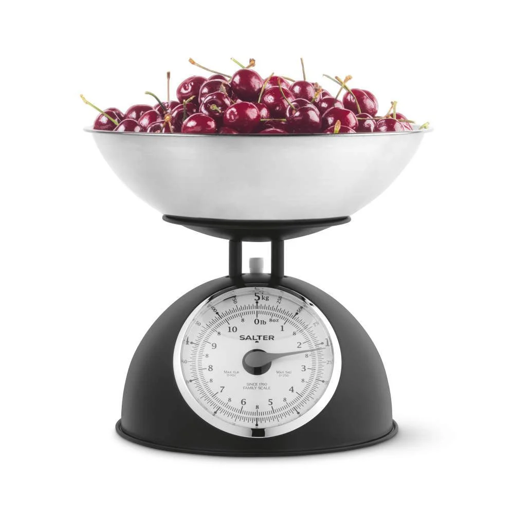 Salter Timeless Mechanical Kitchen Scale – Black