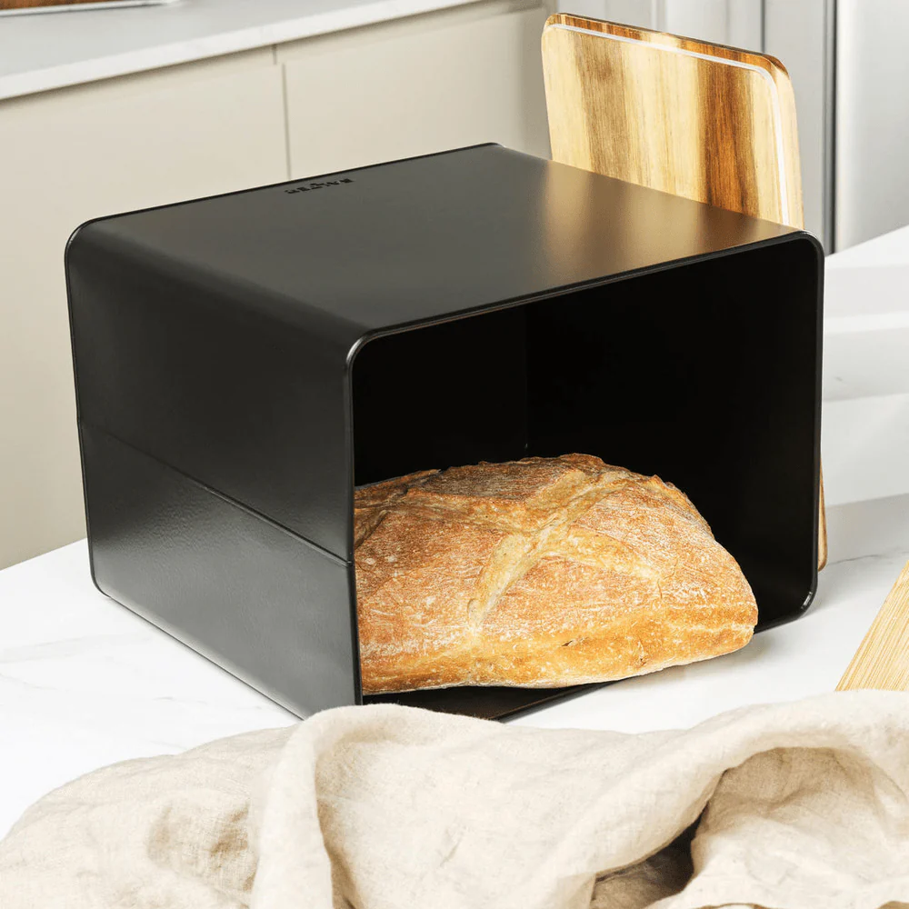 Salter Toronto Bread Bin – Black/Wooden - Image 3