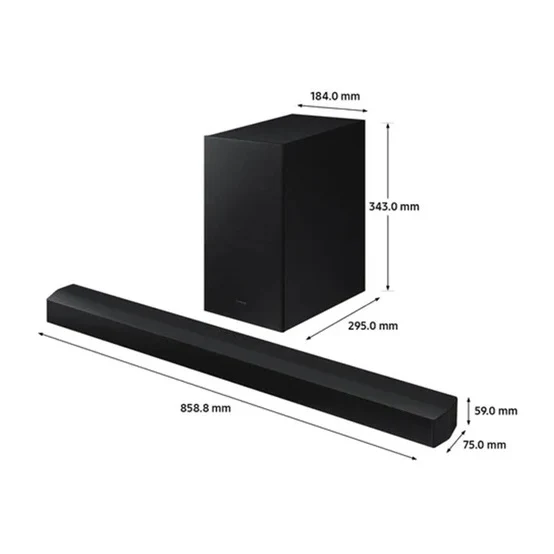 Samsung 2.1 Soundbar with Wireless Subwoofer HW-B450/XU - Image 2