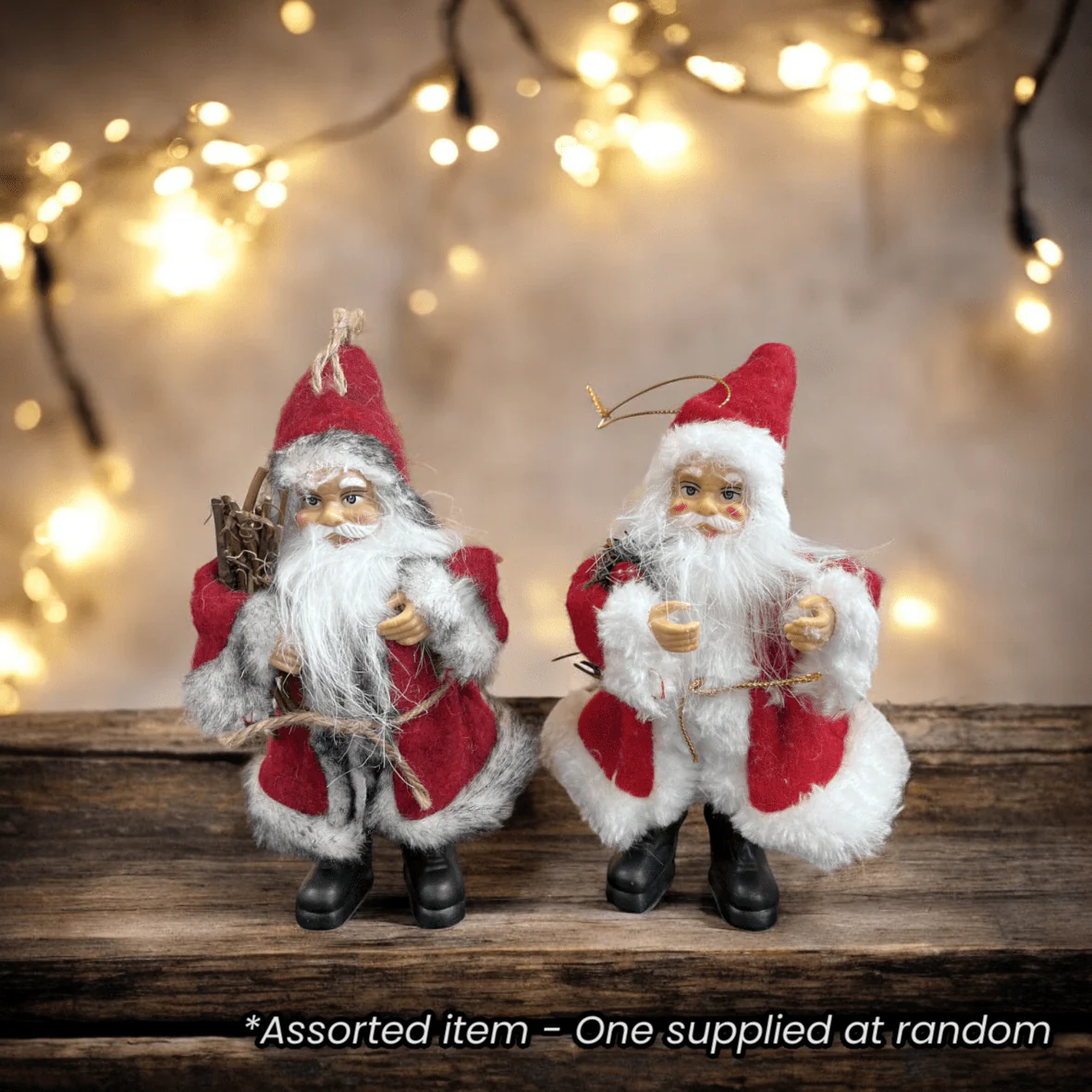 Santa Ornament 18cm Assorted - One Supplied*