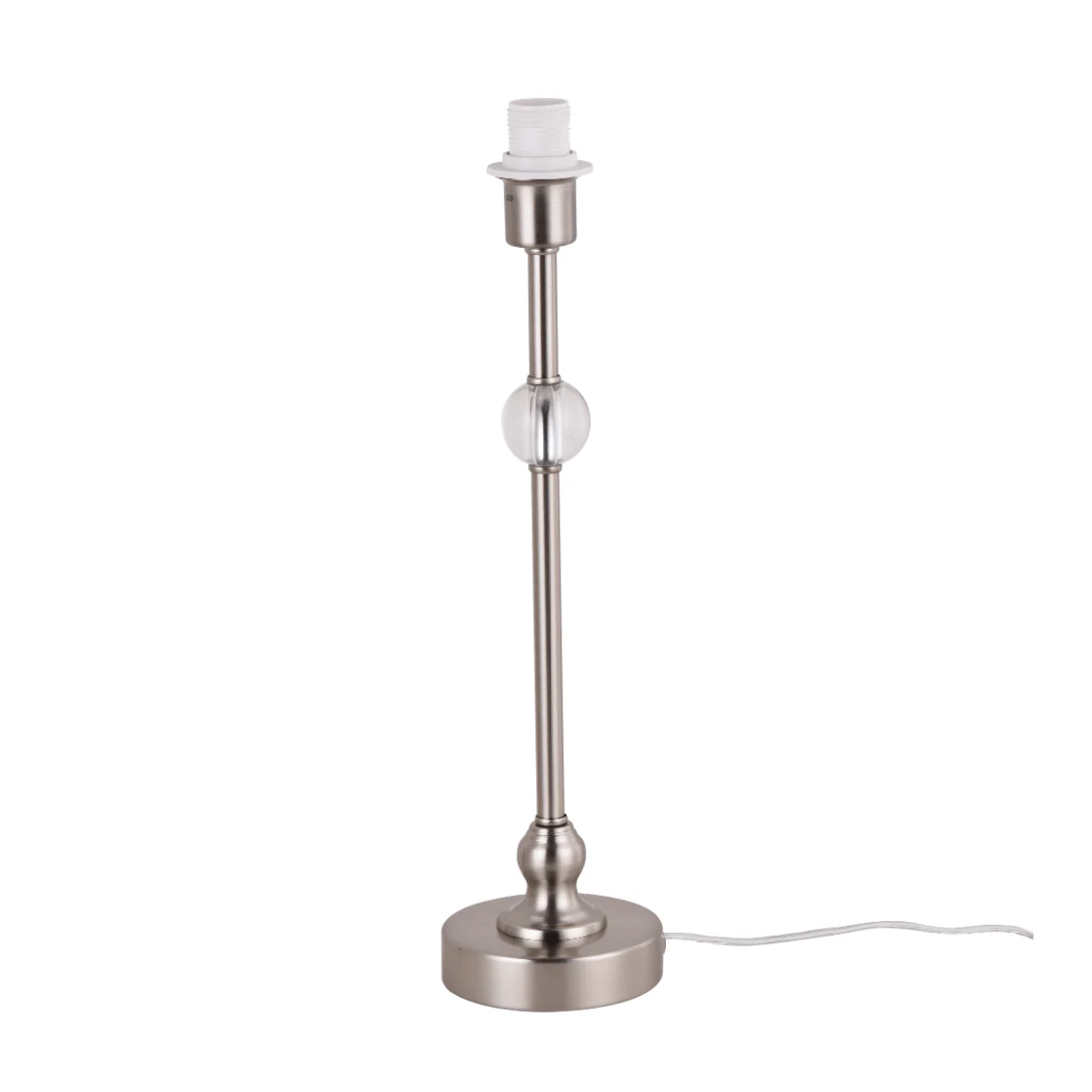 Satin Nickle Lamp Base Only
