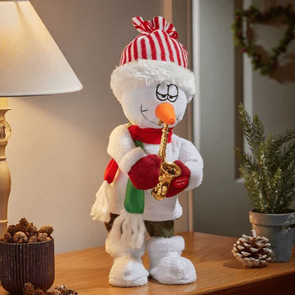 SaxSnowman Animated 35cm