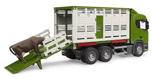 Bruder Scania Super 560R Cattle Transport Truck W/1 Cow(3549) - Image 2