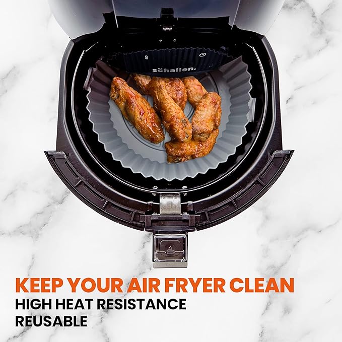 Schallen Circular Silicone Air Fryer Liner - 2 Pack - Image 3
