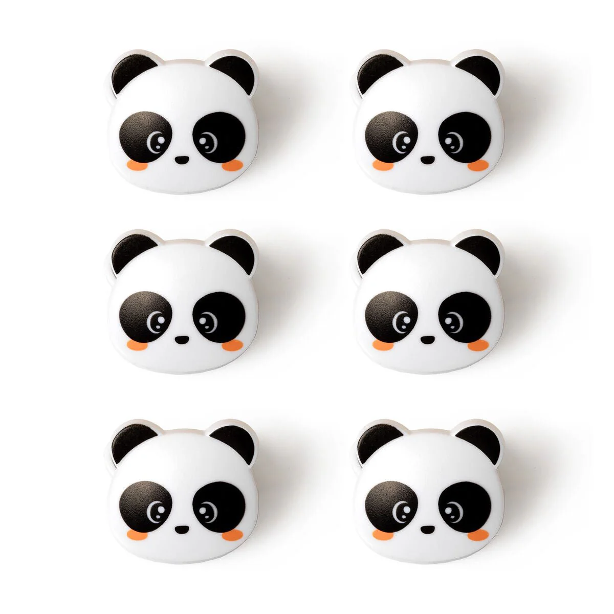 Set of Bag Clips 6pc Panda