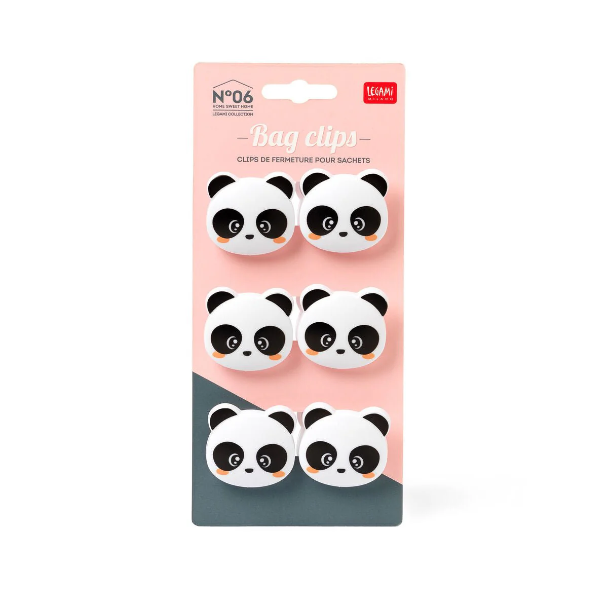 Set of Bag Clips 6pc Panda - Image 4